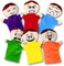 4E's Novelty 6 Pack Emotion Hand Puppets for Kids – Soft Plush 6 Emotions Hand Puppets for Toddlers 3-8